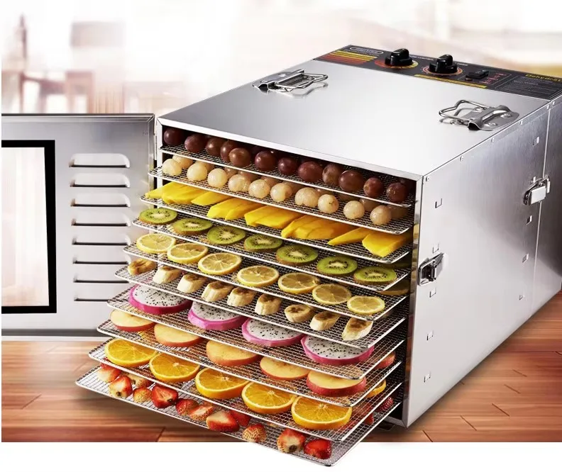 Dehydrated food machine stainless steel 1000W preminium vegetable meat beef fruit dryer commercial 10 trays food dehydrator