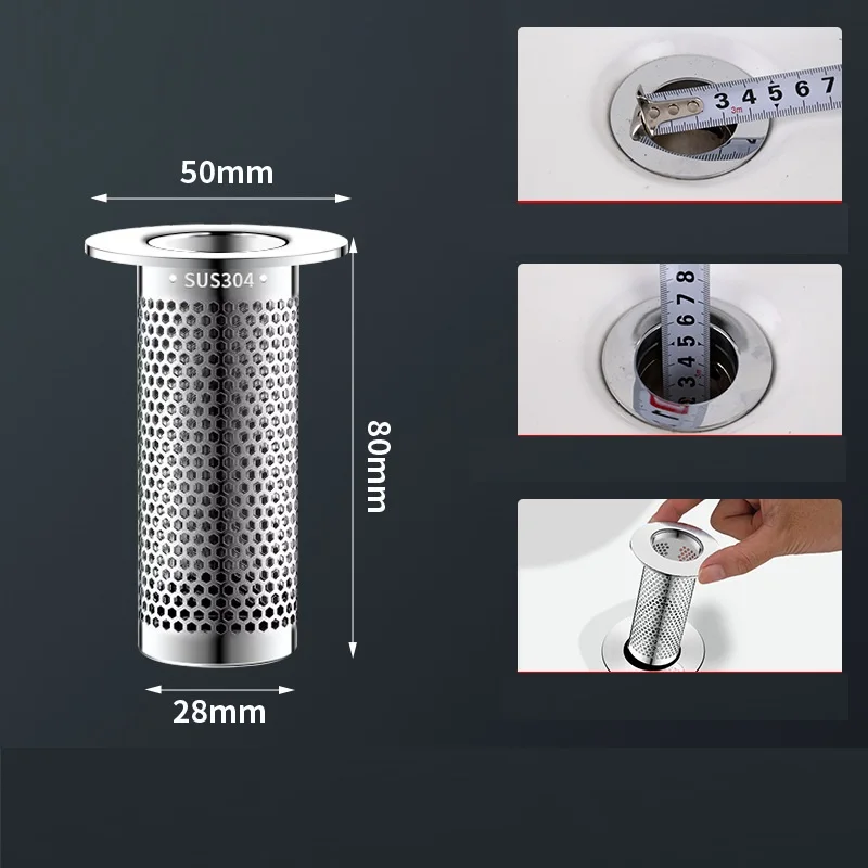 Best selling SUS 304 various sizes strong net type stainless steel floor drain filter for bathroom products FDC-004