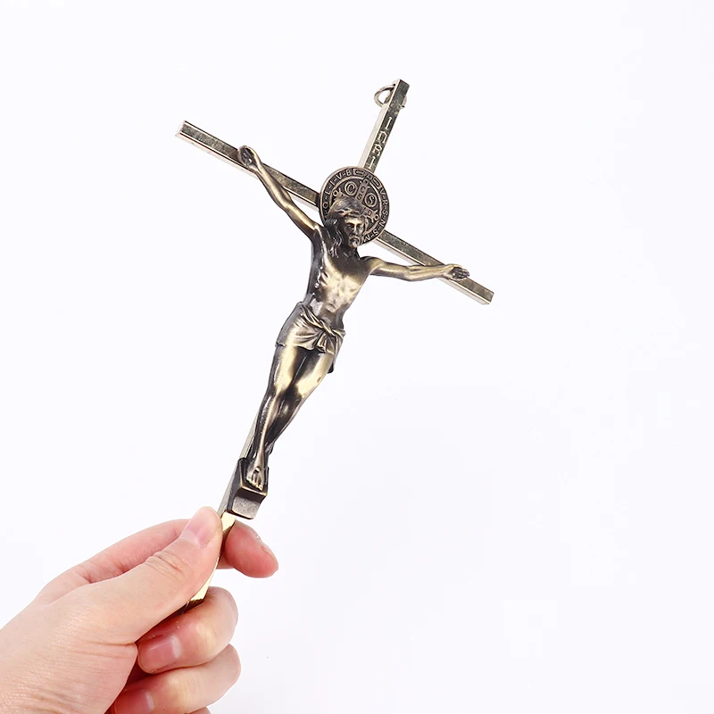 Jesus cross wall decor religious wall hangings metal Christ crucifix