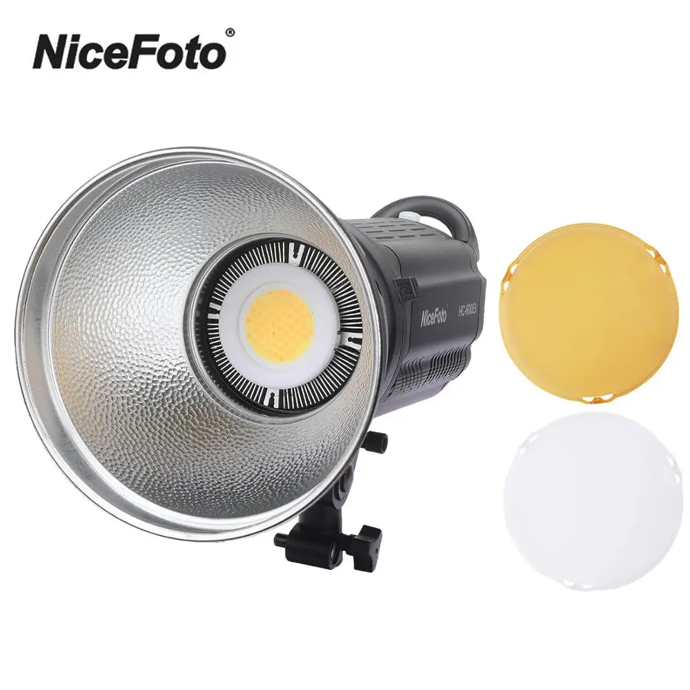 NiceFoto HC-600B LED Video Light Lamp FSK 2.4G Remote Control CRI95+ Adjustable Brightness Color Filters for Studio Photography