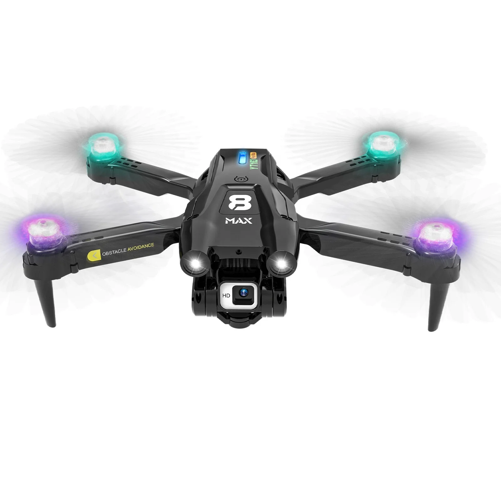 YT163 drone 4K dual camera led light blades Obstacle avoidance optical flow wifi fpv foldable Quadcopter RC Drone Kid Toy GIft