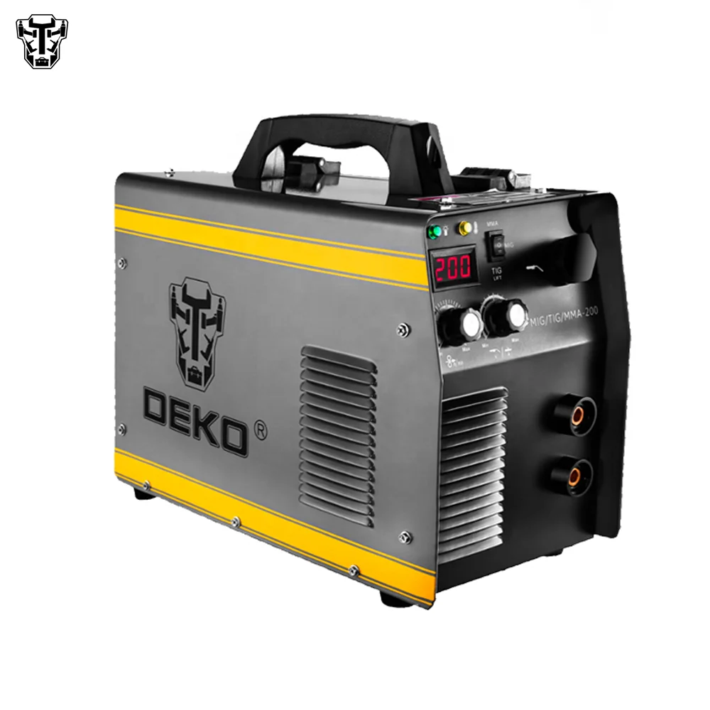 DEKO MKA-200Y MIG/TIG/MMA 3 IN 1 Electric Welding Machine MIG Welder 5.6KVA 220V 50/60Hz Integrated Welding Gun