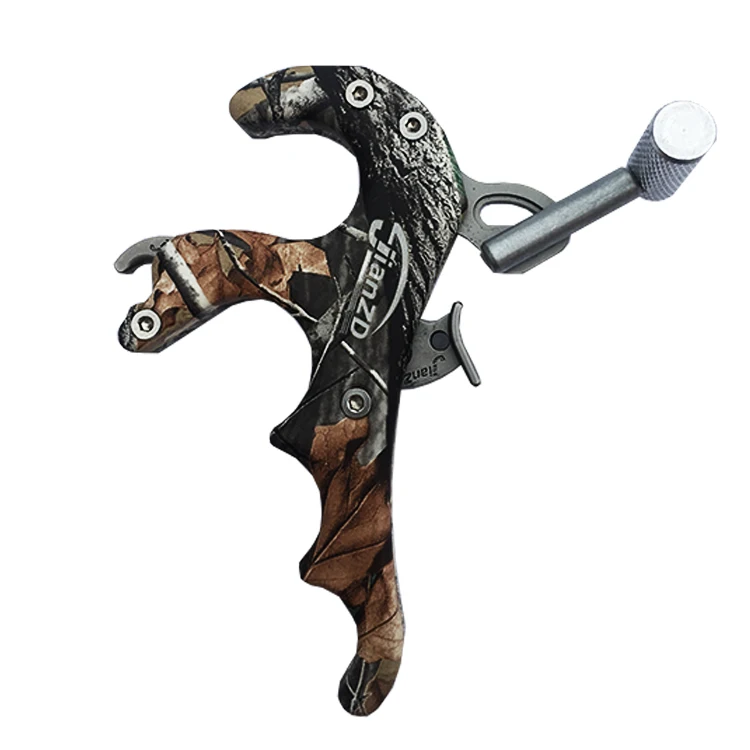 Compound Bow Accessories 4Finger Bow  Release Aid Camouflage Color  Hunting Archery Arrow Shooting