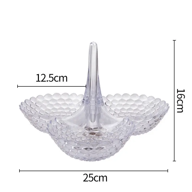 2023 Creative Multi Layers Transparent Plastic Fruit Plate Dish for Food Container Display Stand Fruit Candy Plate