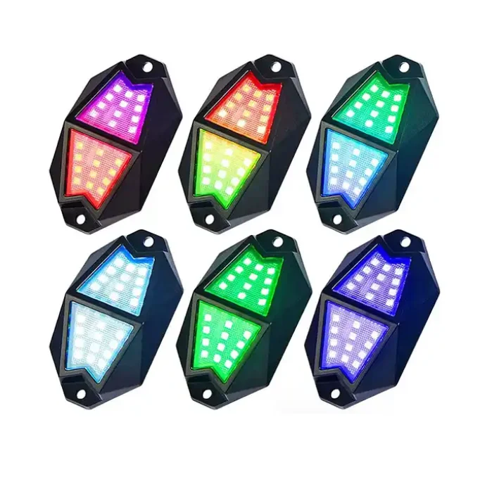 4/6/8 /11//12 pods chasing  rock light Chase underbody lights Super Bright APP controlled  led for ATV UTV Truck