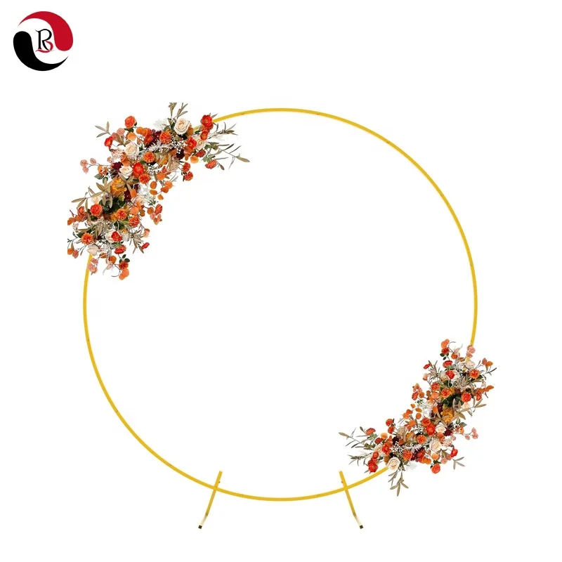 Factory Supply Gold Metal Circle Balloon Arch Wedding Arch for Ceremony Birthday Party Anniversary
