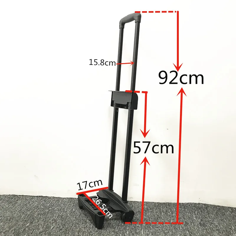 Hot wholesale luggage frame with wheels luggage parts pull handle with wheels