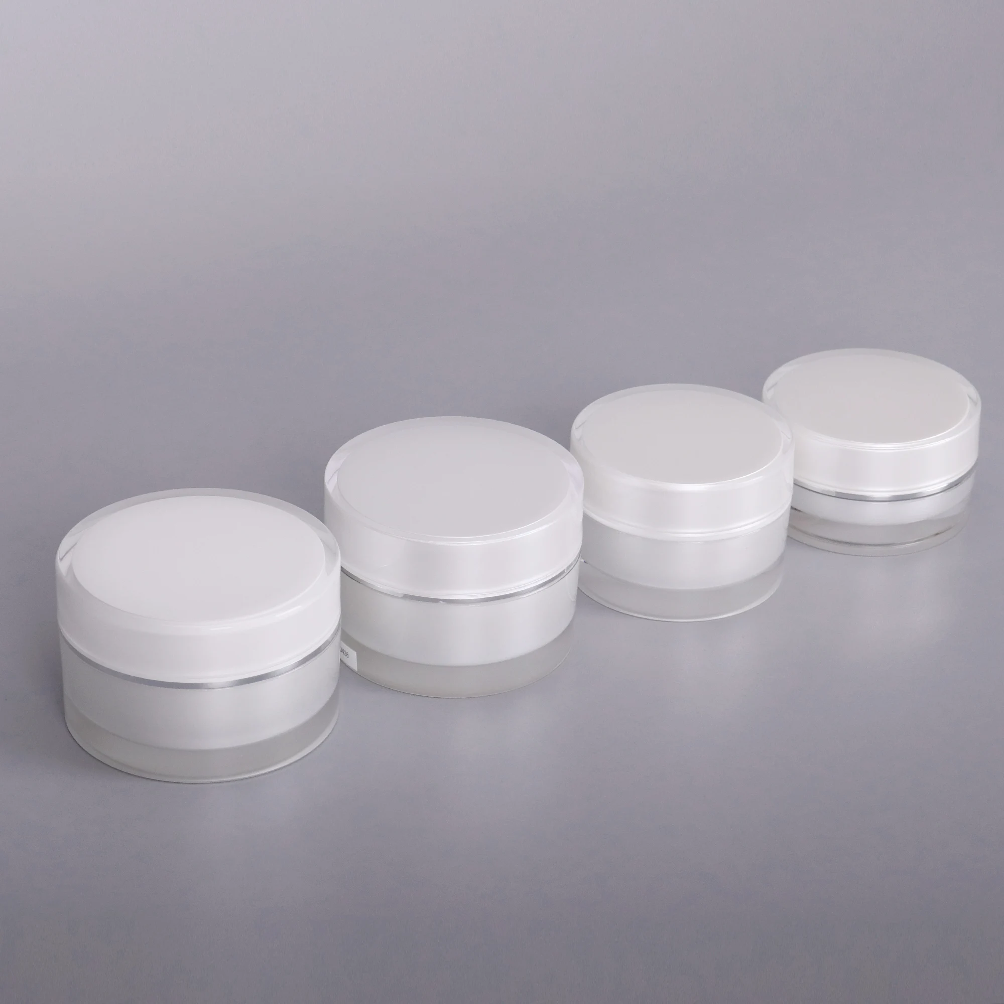 Hot sale 15ml 30ml 50ml round acrylic cream  jar with skin cream for cosmetic