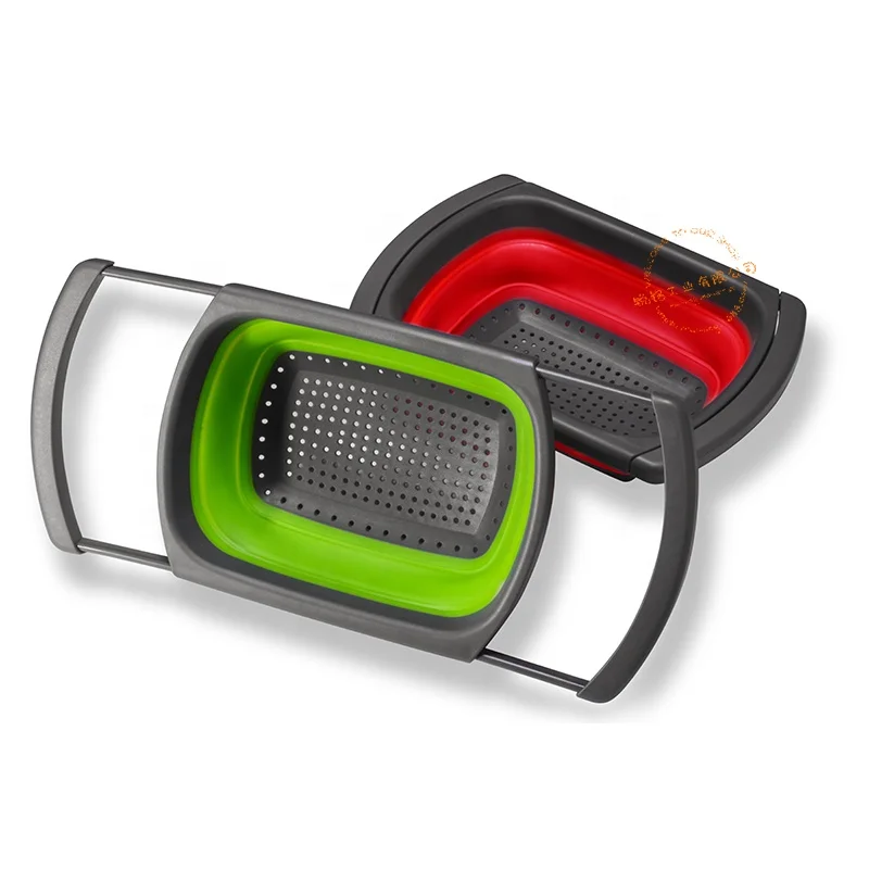 Foldable Sink Drain Basket Other Kitchen Furniture Multi-Function Telescopic Wash Fruit Bowl  with adjustable hanging poles