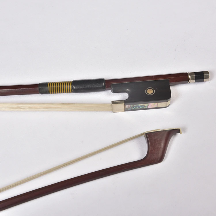 Double Bass Bow French Style Natural Horsehair Brazilwood Octagonal Contrabass Bow