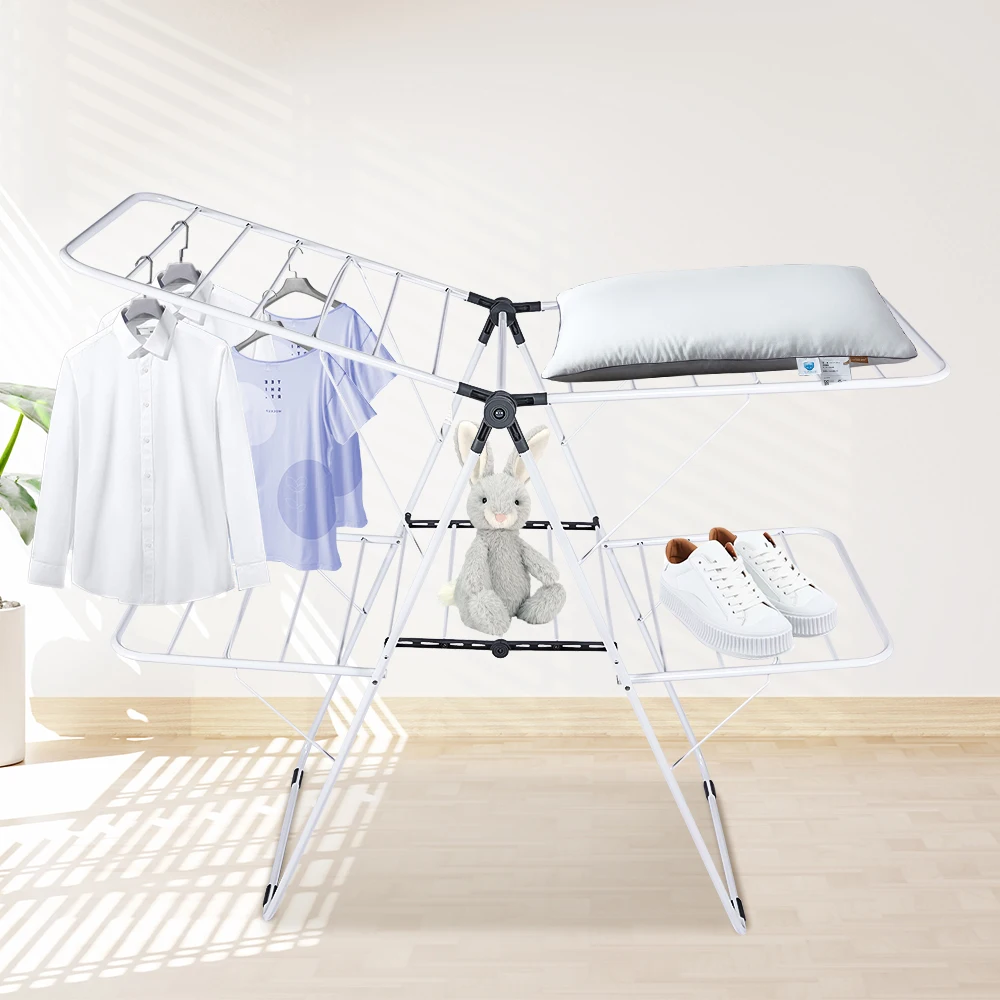 Novelty Design Clothes Airers Outdoor Standing Foldable Laundry Baby Clothes Drying Rack For Living Room
