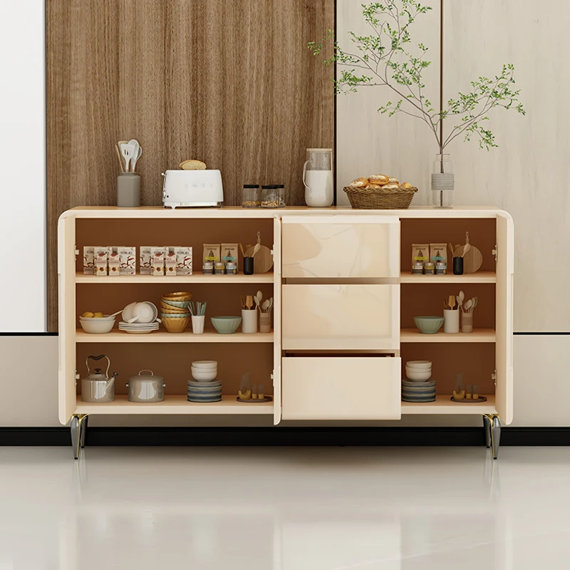 Wooden modern Sideboards Buffet Cabinets drawer storage cream color sideboard cabinet in dinning room