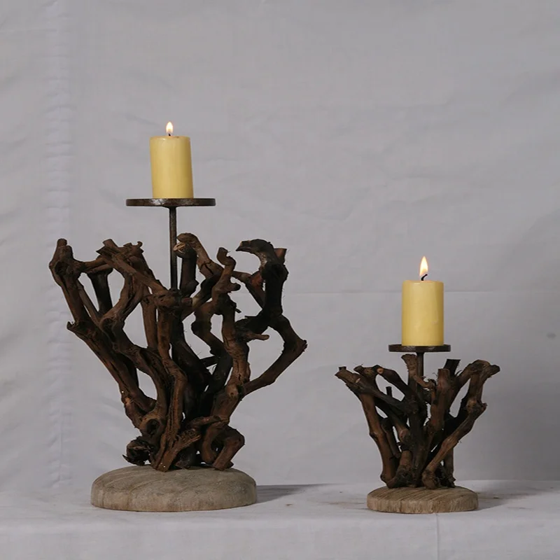 Деревянный подсвечник 7 tealight в новом