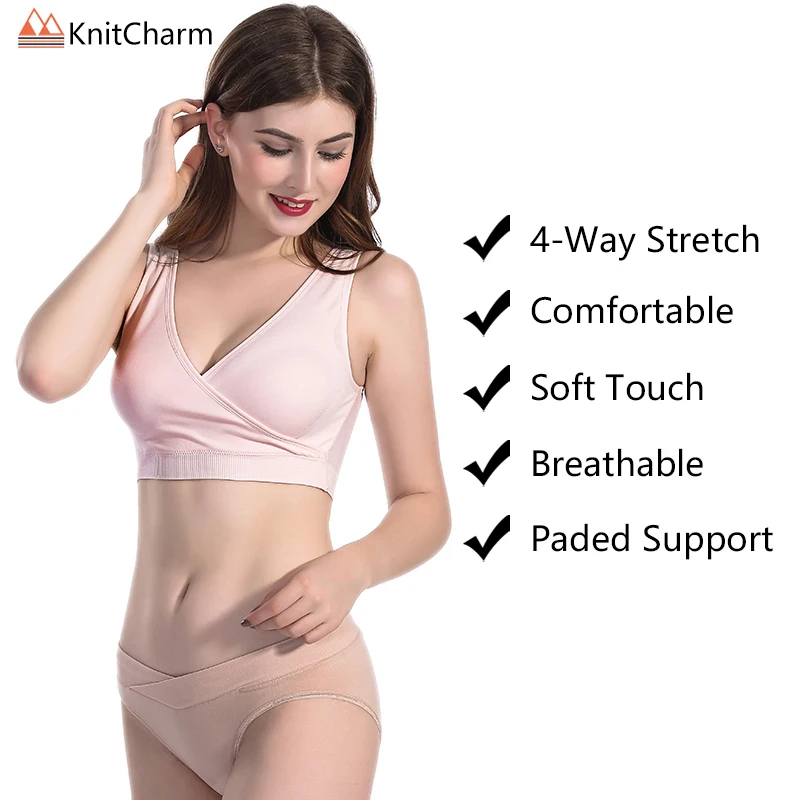Бесшовный 4-сторонний эластичный удобный мягкий на ощупь дышащий бюстгальтер для кормления с мягкой подкладкой беременных Бюстгальтер