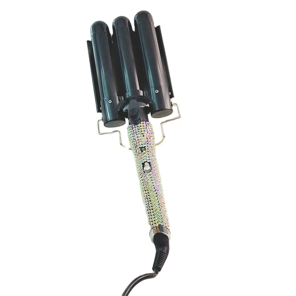 Top Seller Wholesale adjustable curling iron 25mm 3 barrel hair curler mermade mermaid hair waver 	 deutsch crimping tool