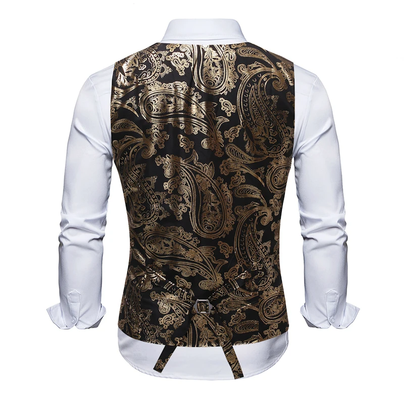 
Factory Price Wholesale Custom Wholesale Mens 100 Polyester Vest Floral Designer Steampunk Waistcoats 