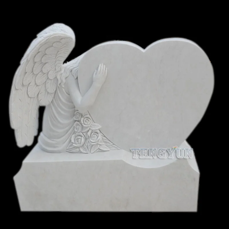 Custom modern designs marble unique angel statue monuments headstones