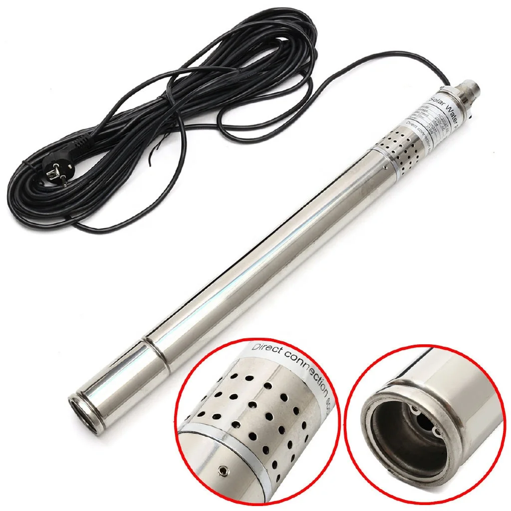Kepeida 2QGD1-50-0.37 220V 0.5hp 1m3/h 50M Head Stainless Steel Submersible Deep Well Screw Water Pump For Irrigation