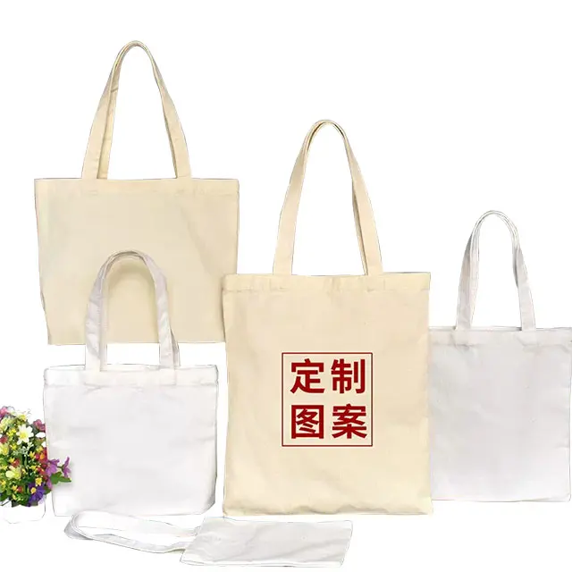 Custom printed LOGO giant Reusable eco friendly cotton canvas shopping tote bags weekend travel gym yoga grocery large shopper