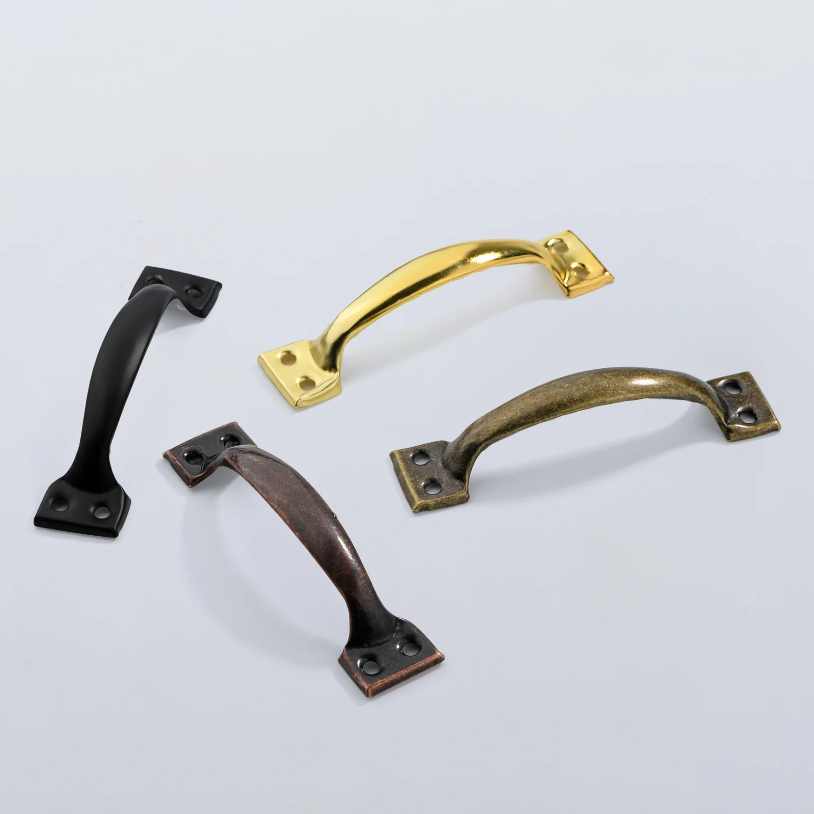 Antique Bow-Shaped Old-Fashioned Handle for Wooden Door or Drawer-Elegant Furniture Hardware