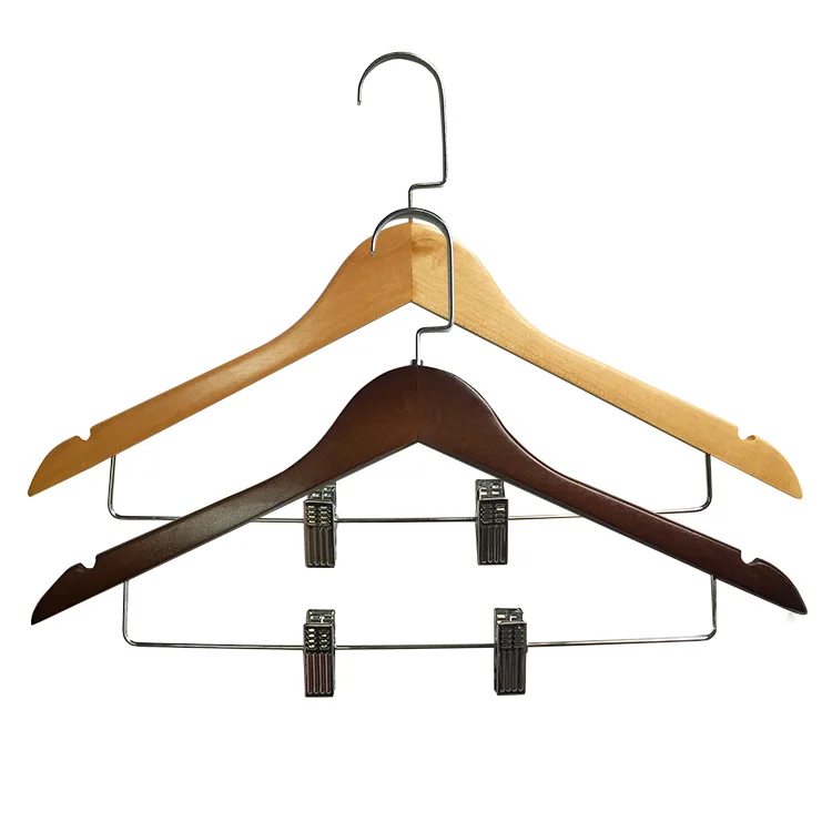 wholesale custom logo  wooden frame hanger personalized for pants