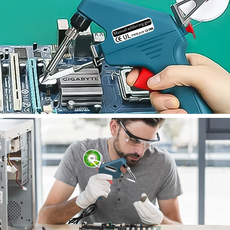 Wholesales Price60W Handheld Internal Heating Soldering Iron Gun Automatical Send Tin Gun Soldering