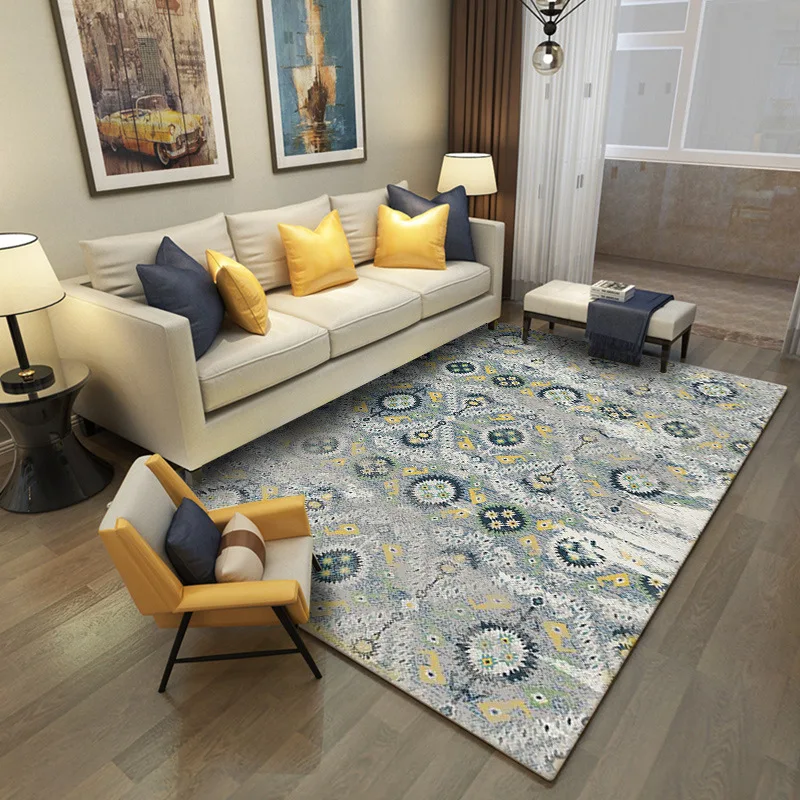 New Simple Modern Anti Slip Mat Geometric Design Luxury  Living Room Rug Carpet