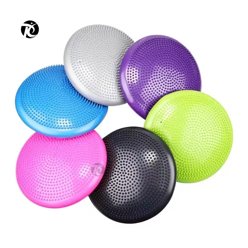 High Quality Yoga Ball PVC Inflatable Massage Point Half Fit Ball Balance Trainer Stabilizer GYM Pilates Fitness Balancing Ball
