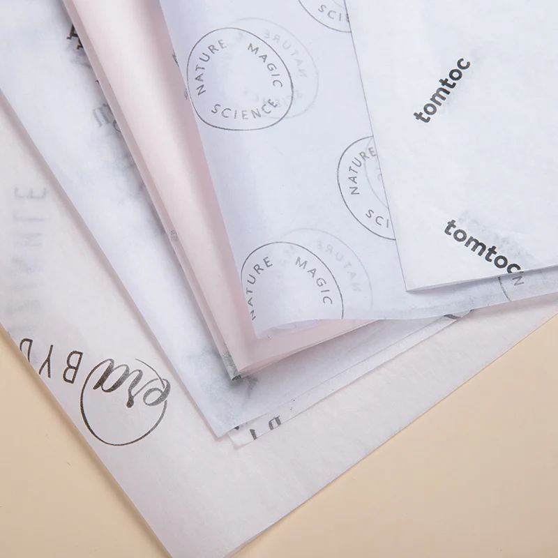 Custom Golden Logo Print Eco Friendly White Black Wrapping Tissue Paper Gift Wrapping Paper for packaging