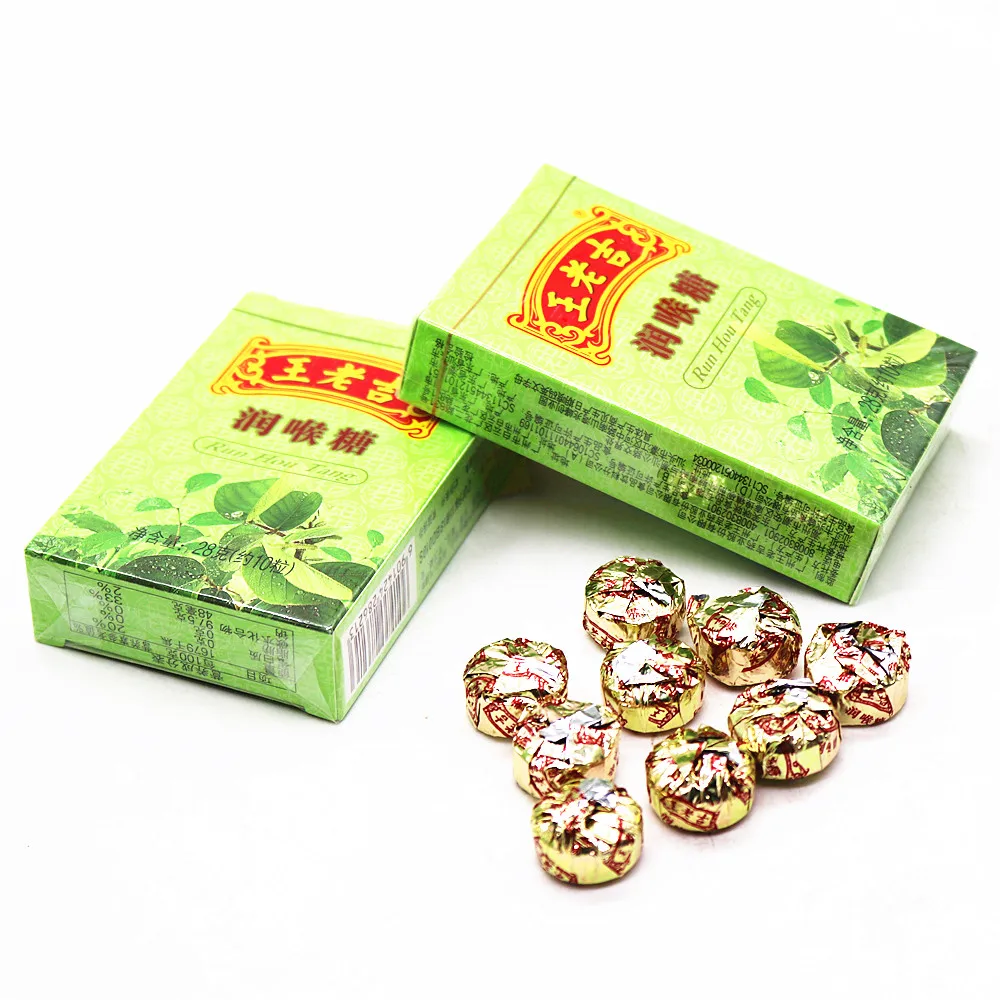 Сладости в китайском стиле влажные конфеты Ван Лао Цзи для защиты горла жесткие