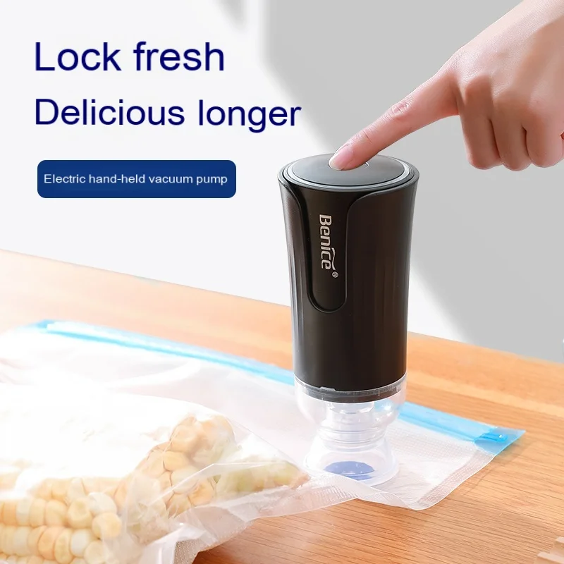 Factory Wholesale USB Rechargeable Food Freezer Bag Mini Handheld Vacuum Sealer China Plastic Vacume Sealing Machine Low Noise