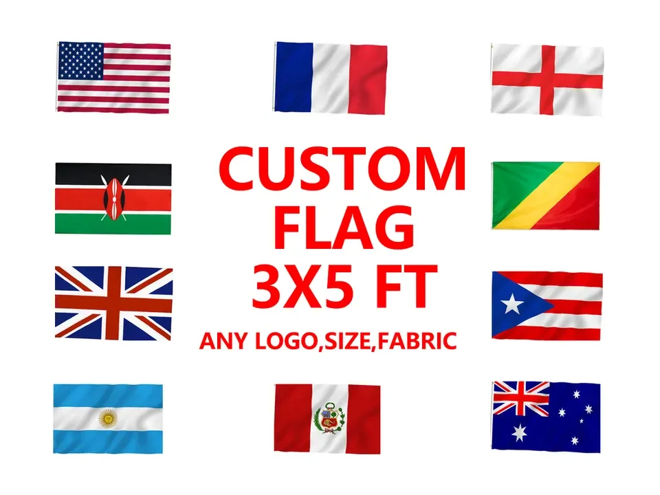 Huiyi Custom Printed 3 X 5 Polyester Flag Wholesale new Guatemala National Flag Cheap Made in China