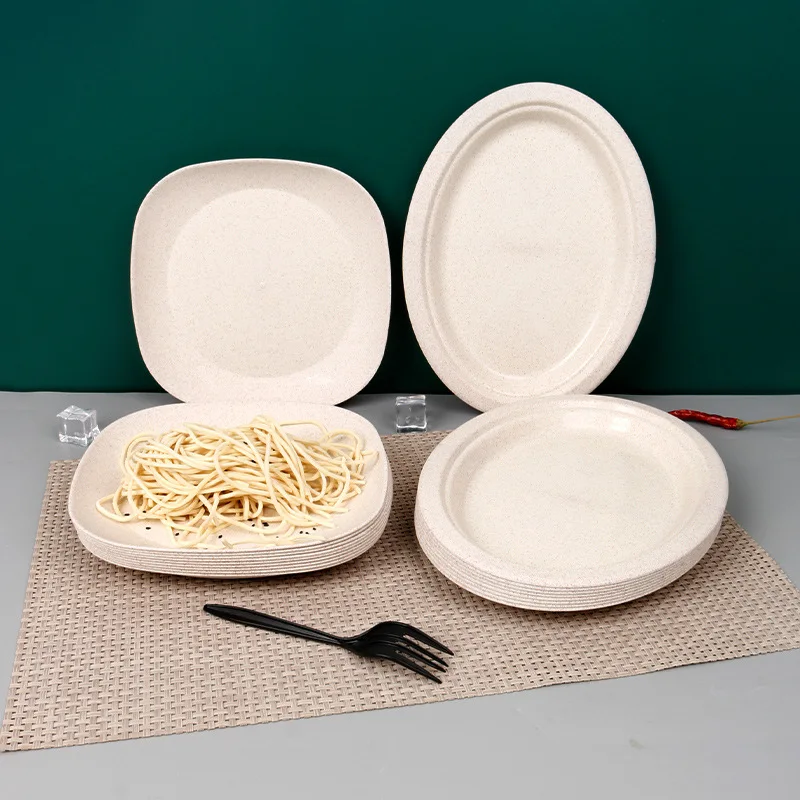 Disposable plastic heat-resistant picnic fruit plates household plates tableware cake plates wholesale