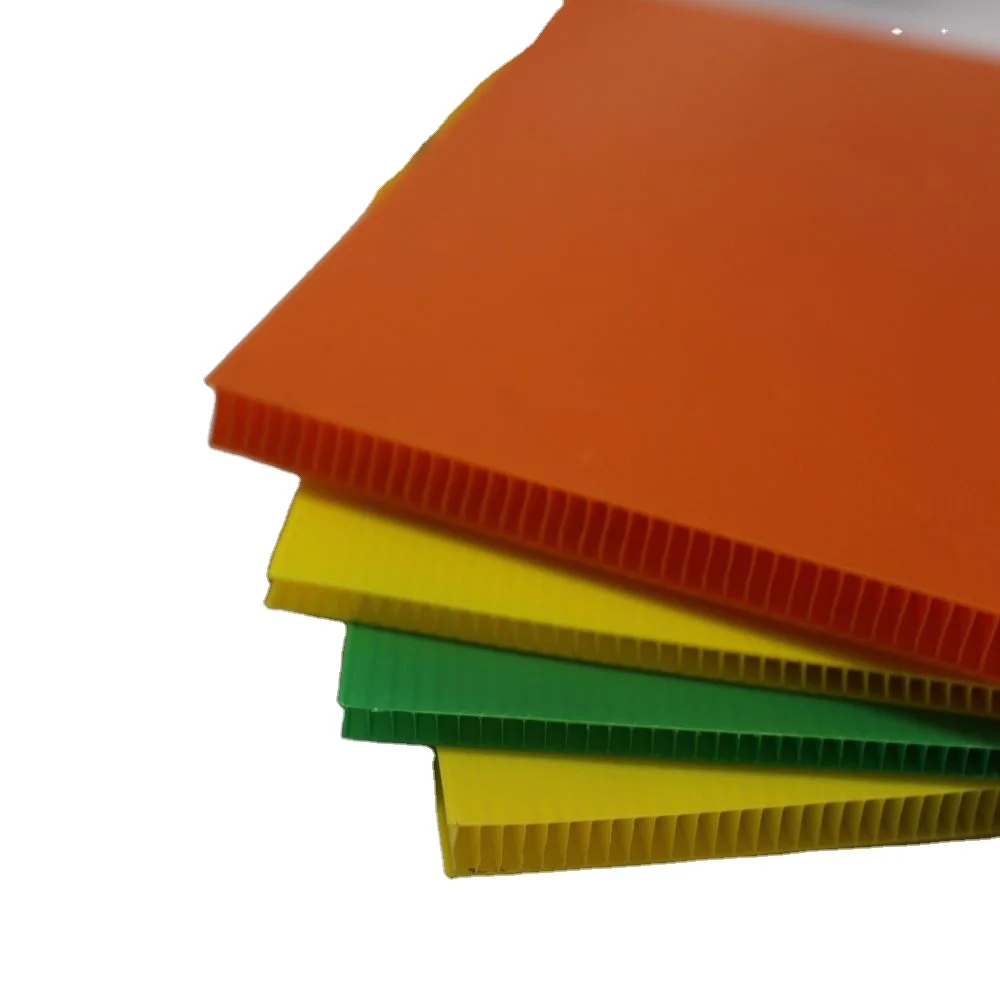 High quality cheap price floor protection 2mm 350g PP corrugated coroplast sheet 4x8  feet corflute sheets