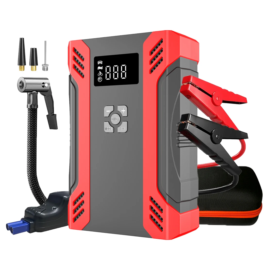 OEM 37000mwh Portable Car Jumper Starter with Air Compressor  Car Battery Charger Jump Starter with Tire Inflator