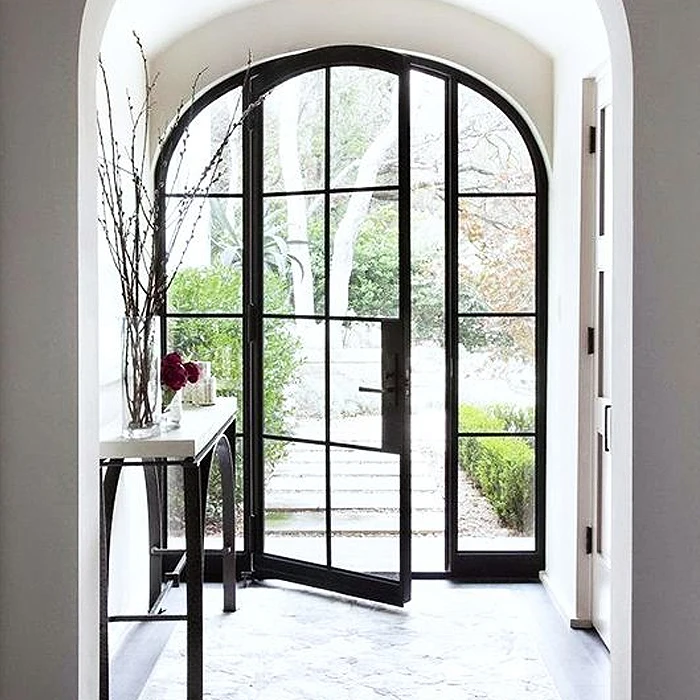 rust design steel vault exterior luxury iron french prehung entry double glass doors