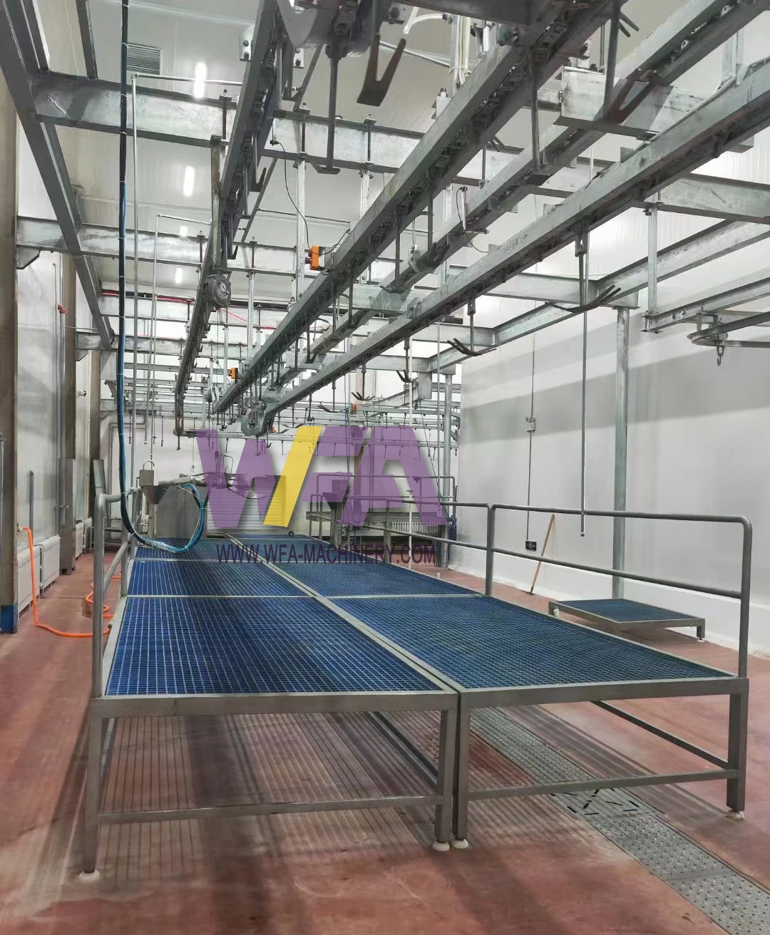 WFA Factory Sheep Abattoir Slaughterhouse Equipment Goat Carcass Slaughtering Equipment Transport Convey Meat Rail