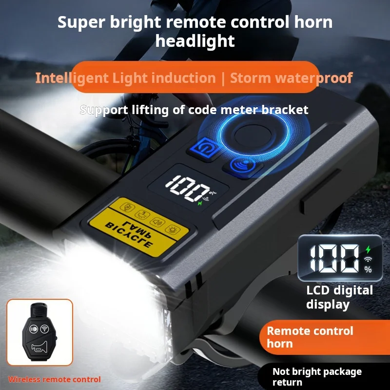 XINSITE Super Bright Chargeable ABS Bicycle Tail Light Night Sensor Powered Display Road Mountain Bike Taillight Trumpet