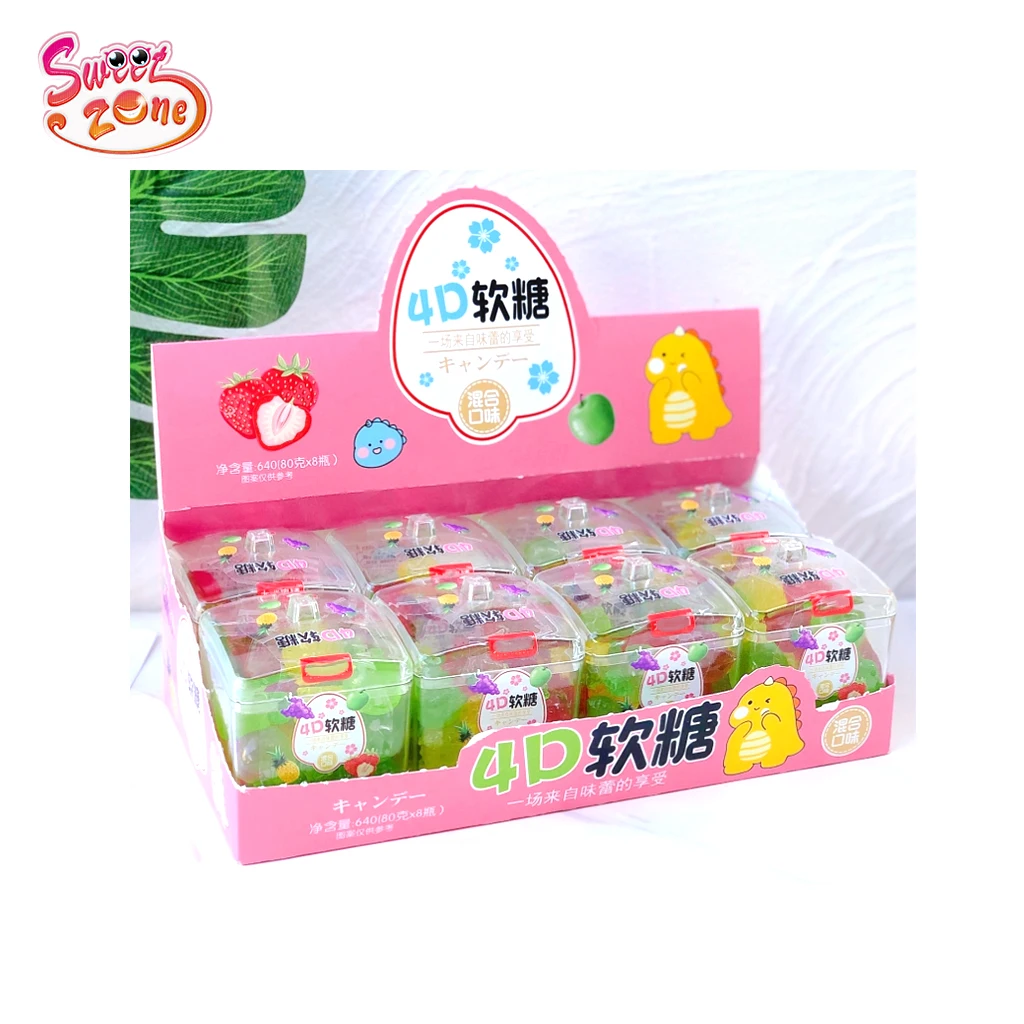 Delicious Cube Jelly Fruity Candy Gummy Candy Customize Gummy Candy