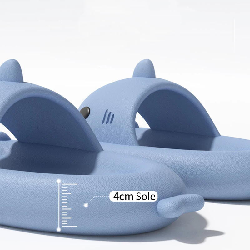 Мягкие тапочки из ЭВА в форме акулы для взрослых, детей, дома, пляжа, улицы, Мультяшные слайды в форме акулы для детей, 2023