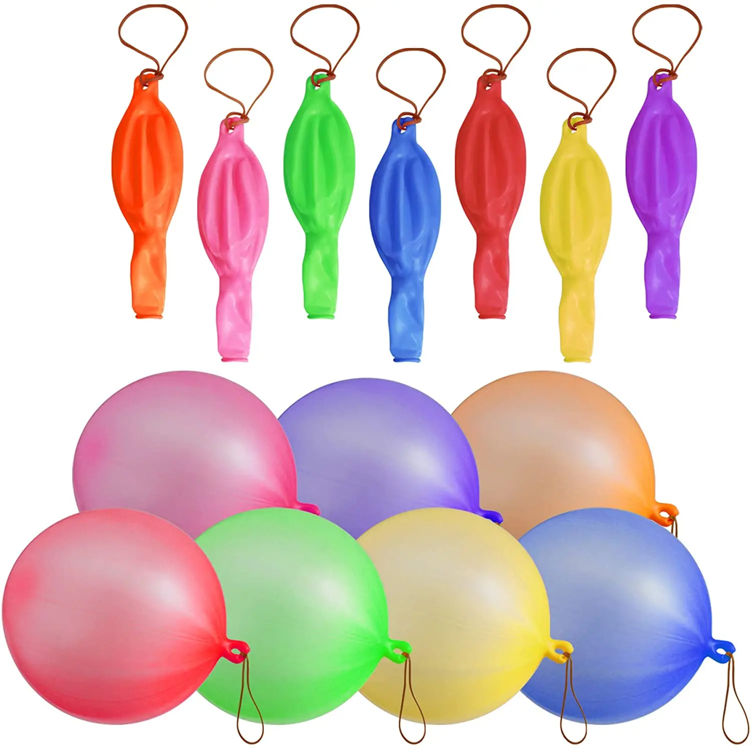 Neon Punching Balloons 18/20 Inches Assorted Colors Punch Balls Party Favors for Daily Games