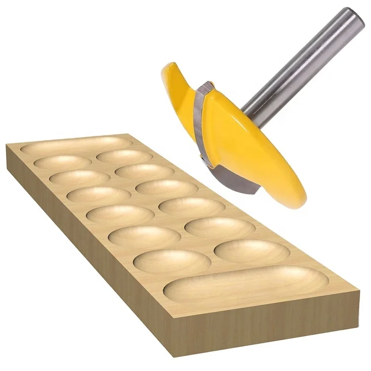 6 Handle Thin flat Bottom Cutter Woodworking Milling Router Bit