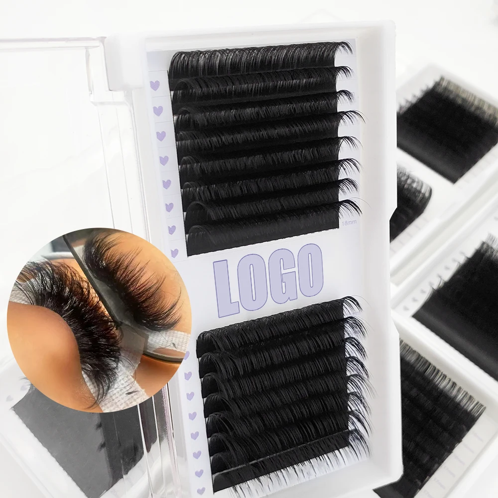 Russia Single Split Tips Volume Silk CC DD Volume Mink Volume Eyelashes Extensions