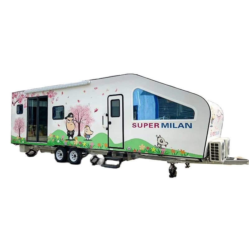 Hot Sale Off-Road Travel Trailer Mobile Home Caravan Motorhome Truck Trailers for Adventure & Camping