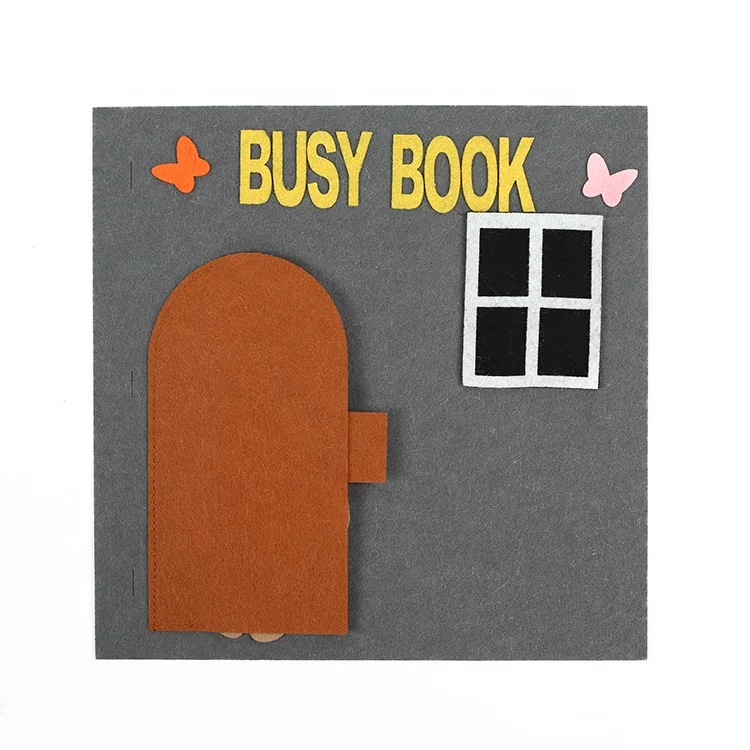 
Custom cheap kids educational activity felt fabric baby books 