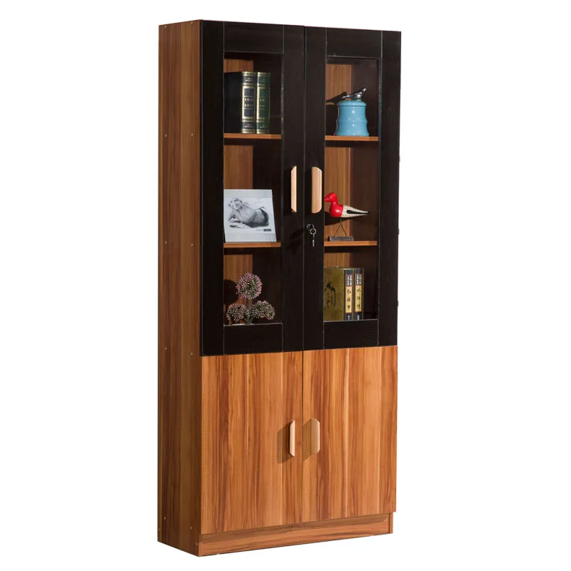 Черный книжный шкаф для гостиной комнаты