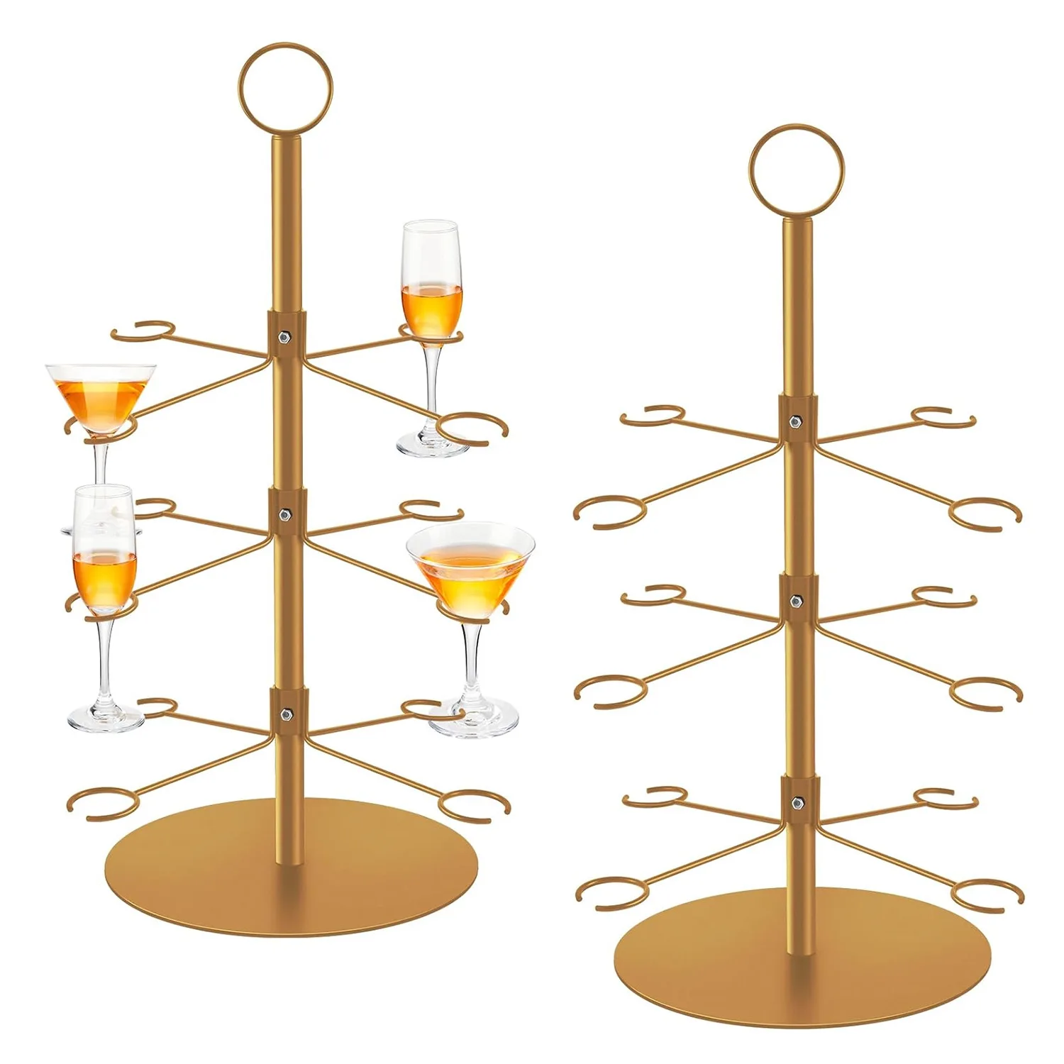 Panic Buying White Cocktail Tree Presents Champagne Tower Black Cocktail Display Tower Holder