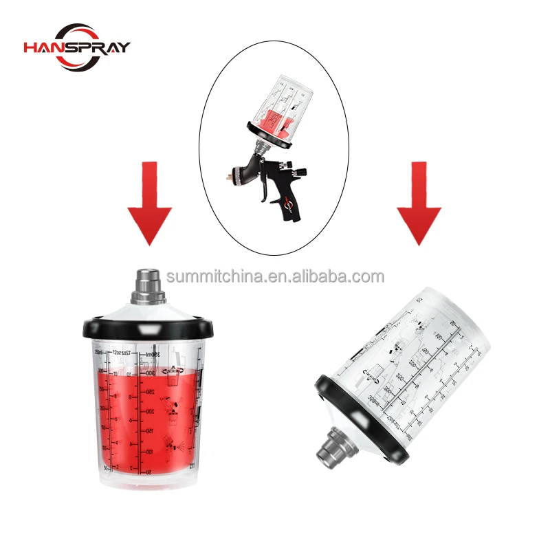 China Wholesale Spray Gun Cup All Model Nozzle Plastic Spray Gun Cup For Car Body