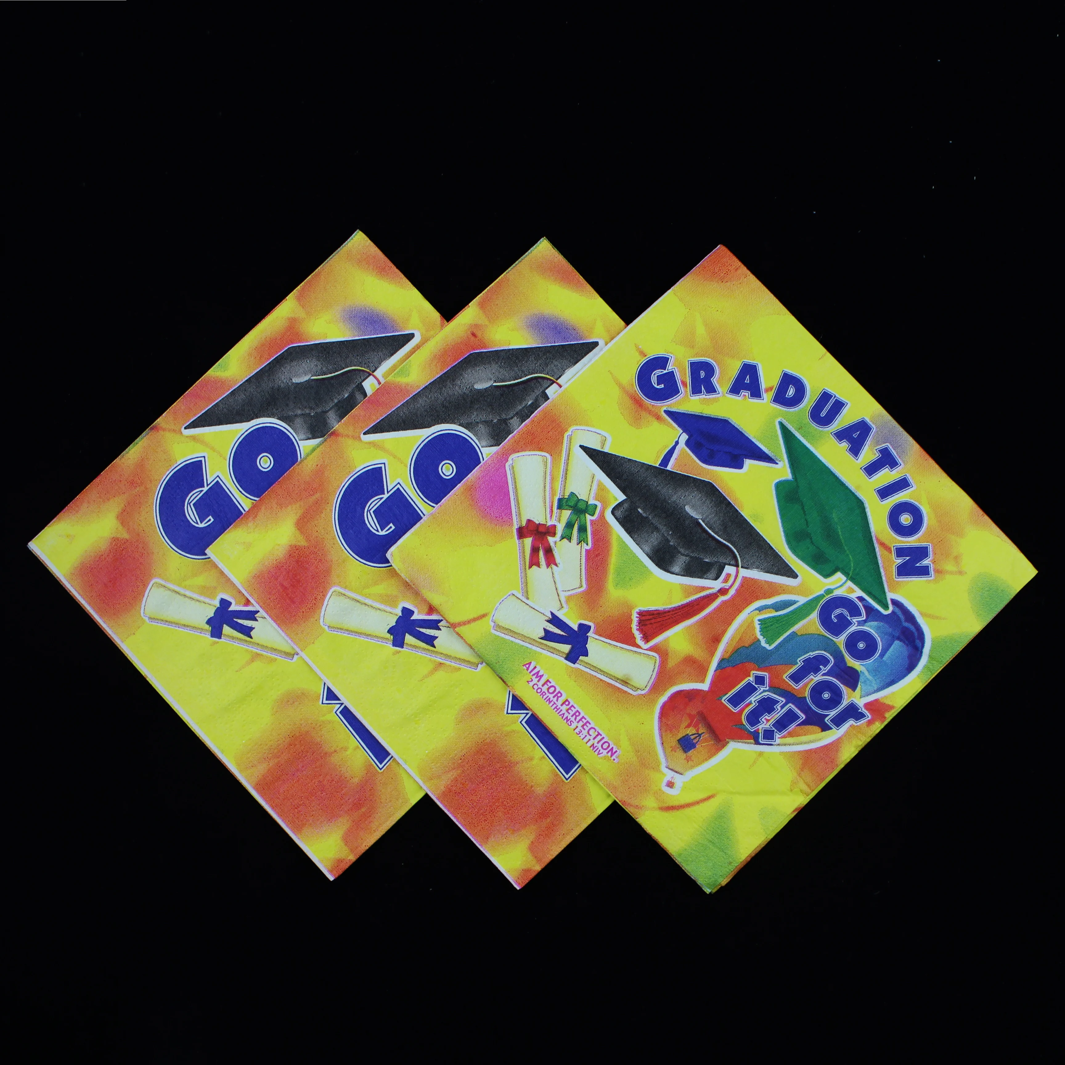 Custom 33x33cm Party Decoration Cocktail Disposable Tissue Paper Napkin