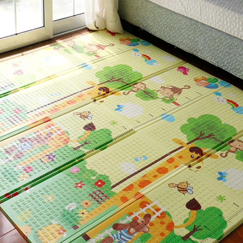 Мягкий экологически чистый детский коврик для ползания из вспененного полиэтилена, водонепроницаемый специальный складной детский коврик, большой Противоскользящий детский игровой коврик